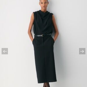 Aritzia Babaton Carter Blouse Matte satin cowlneck